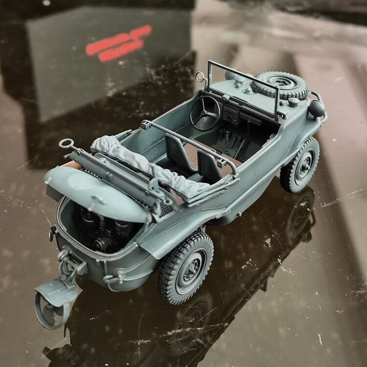 1:35 ARTISAN TYPE166 Amphibious Off-road Vehicle Plastic Diecast Military Model