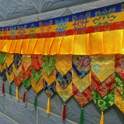 Tibetan Style Curtain Hanging Table Wall Enclosure Handmade Buddhist 100cm