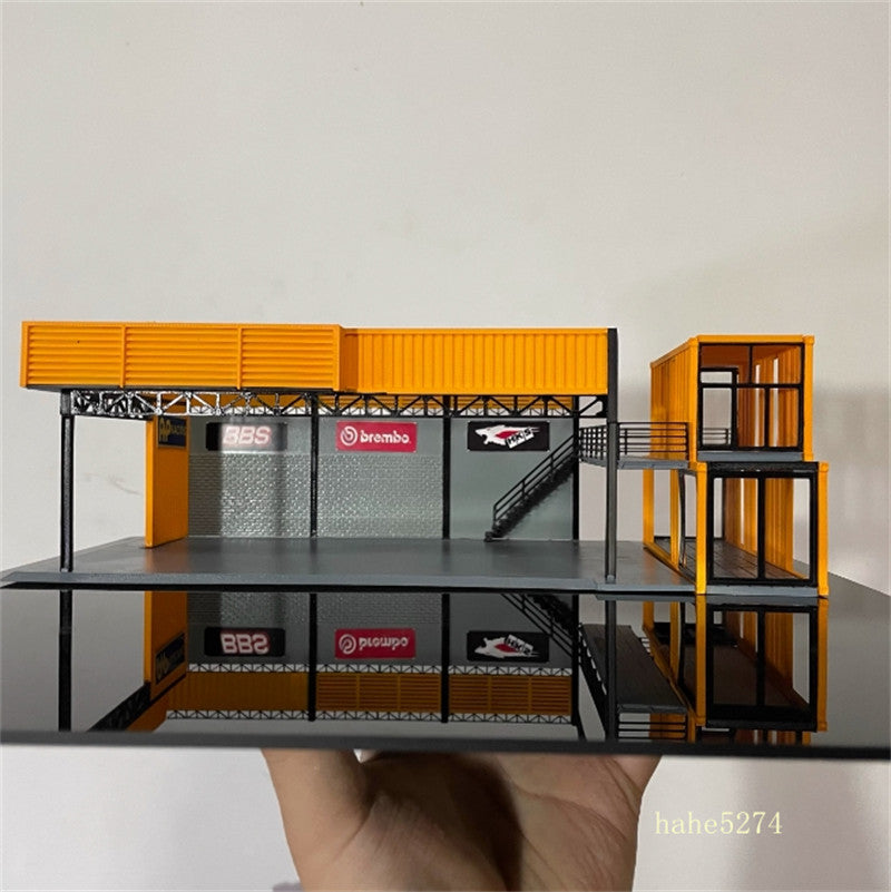 1/64 Scale Diorama Car Garage Model Repair Workshop Scene Display Building Model