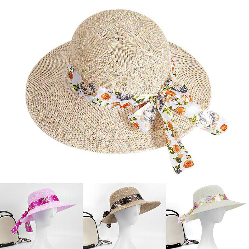 Summer Women Hats Wide Brim Sun Hats Straw Hat Sun Protection Ladies Panama Caps