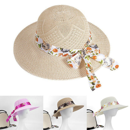 Summer Women Hats Wide Brim Sun Hats Straw Hat Sun Protection Ladies Panama Caps