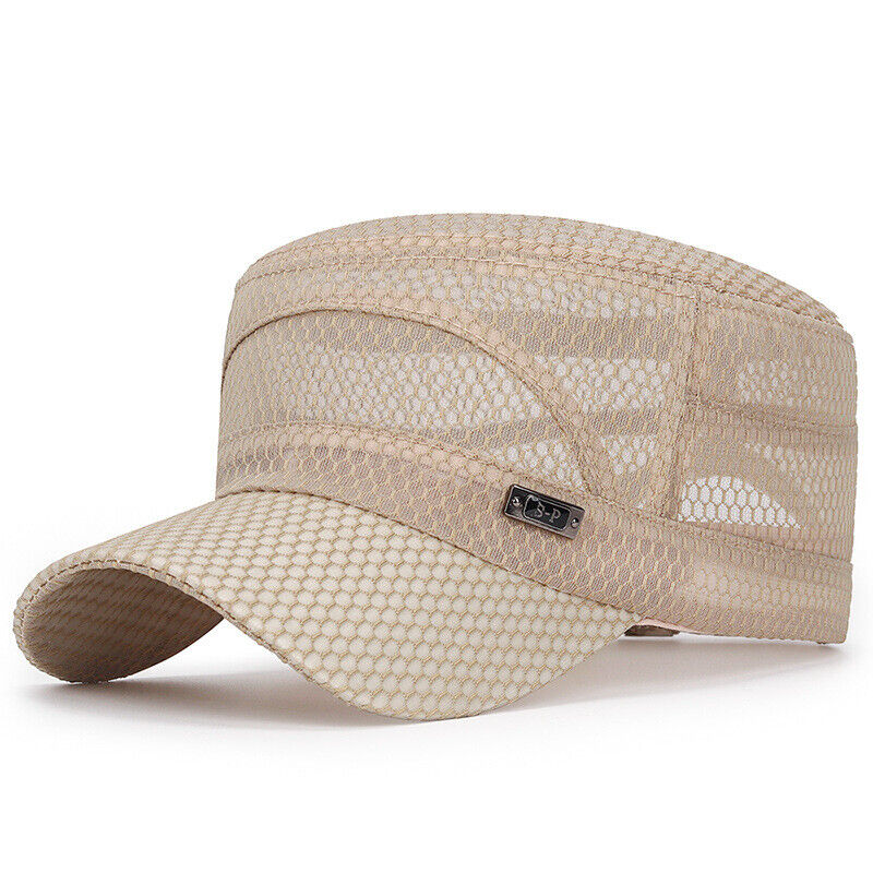 Trucker Hat Mesh Baseball Snapback Cap Adjustable Flat Visor Plain Hip Hop Mens