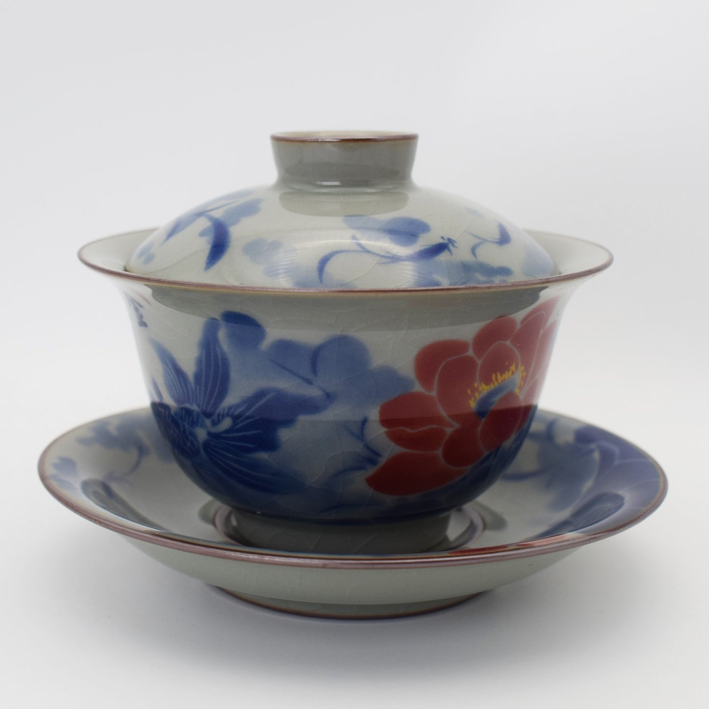 Ceramic Gaiwan Jingdezhen Craft Porcelain Tureen Covered Bowl Saucer Teaset Gift
