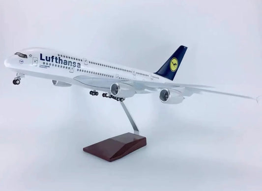 46CM 1:160 Lufthansa AIRBUS A380 Passenger Airplane Landing Gear Resin Model