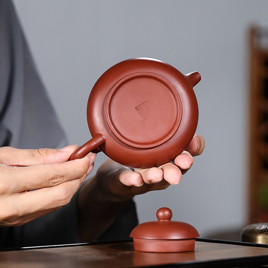 220ml yixing zisha Pottery Handmade tea pot marked dahongpao clay kungfu teapot