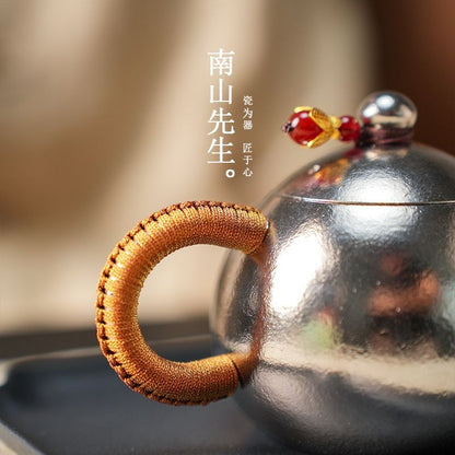 200ml Pure Titanium Xi Shi Teapot Chinese Gongfu Tea Pot Lightweight Durable