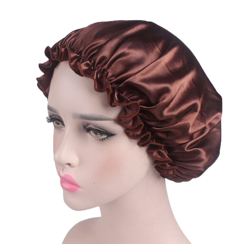 Lady Satin Sleep Hat Hair Care Adjustable Chemo Caps Bonnet Turban Hat Headwraps