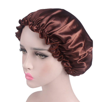 Lady Satin Sleep Hat Hair Care Adjustable Chemo Caps Bonnet Turban Hat Headwraps
