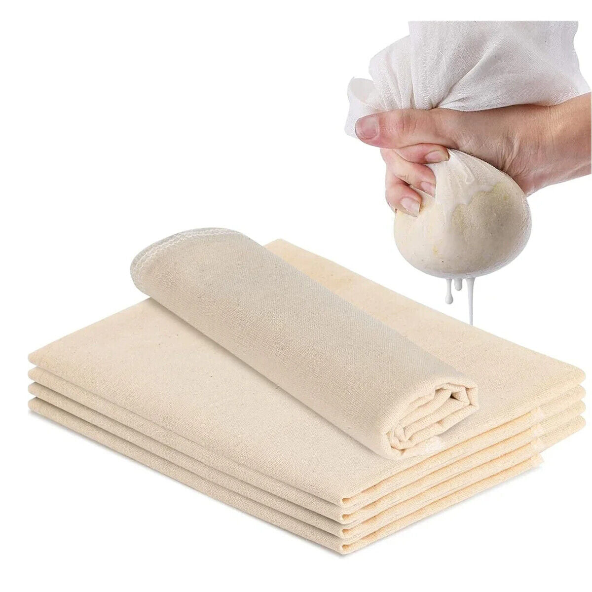 Cheesecloth Fabrics Milk Coffee Tea Reusable Straining Filters Kitchen Strainers
