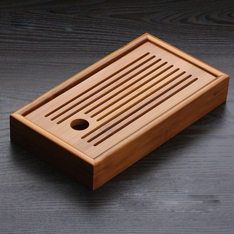 Chinese Bamboo Tea Tray Solid Bamboo Tea Board Kung Fu Tea Tools for Cup Tray