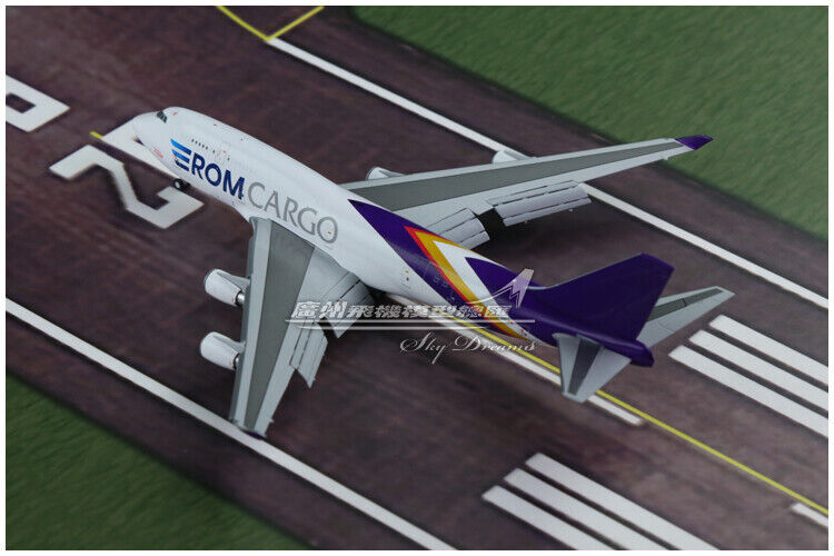 1:400 JC Wings ROM CARGO BOEING 747-400 Freighter Flap Down Diecast Plane Model