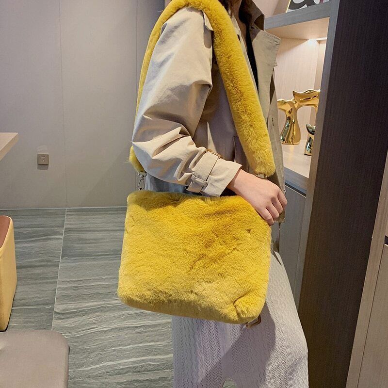Bag Women's Plush Shoulder Bags Large Capacity Messenger Bag Handbag