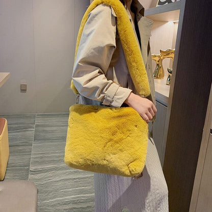Bag Women's Plush Shoulder Bags Large Capacity Messenger Bag Handbag