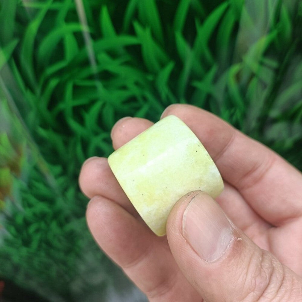 Exquisite Old Chinese Jade Handmade Wrench Ring -