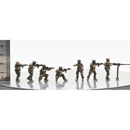 1/72 USA Modern Special Soldier 7member Team Model Figure Painted for Mini Scene