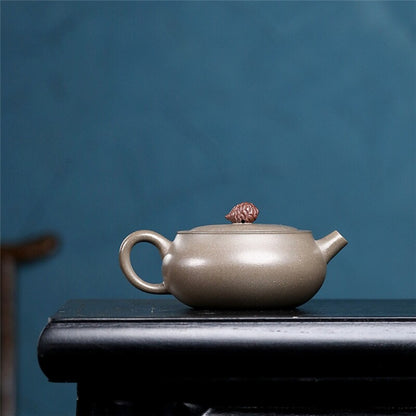 Handmade Tea Pot On Sales Marked Real Yixing Zisha Clay Ball Shaped Infuser Hole