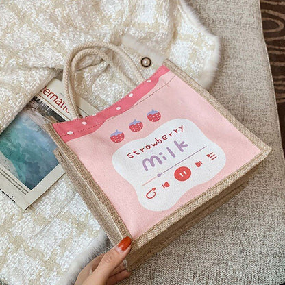 Women Canvas Shoulder Bag Small Cotton Handbag Crossbody Vintage Messenger Bags