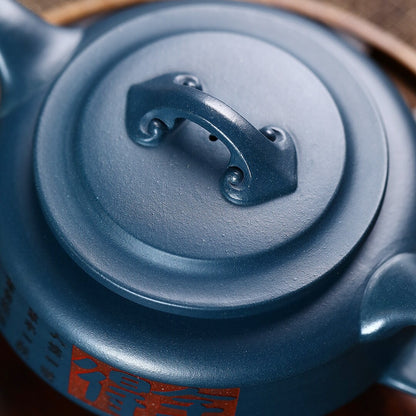 Original Ore Real Yixing Zisha Tianqing Clay Marked Tea Pot 9 Infuser Hole 250ml