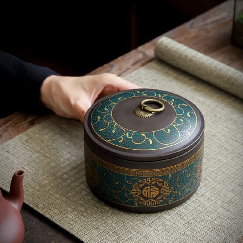 Small Tea Canister Sealed Lid For Loose Tea Yixing Zisha Jar Moisture-proof New