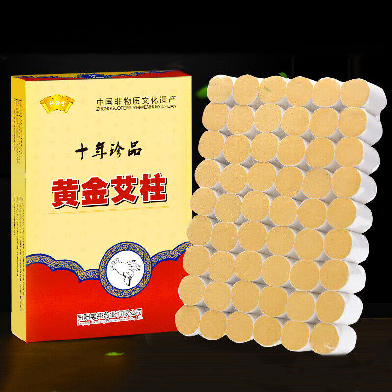 54pcs Chinese Ten Years Old Moxibustion Column Moxa Article Roll Wormwood 艾灸艾条艾草