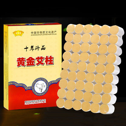54pcs Chinese Ten Years Old Moxibustion Column Moxa Article Roll Wormwood 艾灸艾条艾草