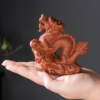 Dragon Design Statue Yixing Zisha Purple Clay On Sales Home Decoration Tea Pet