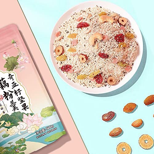 Nut Lotus Root Starch Soup Instant 500g/bag Chinese LIAN OU FEN GEN Breakfast