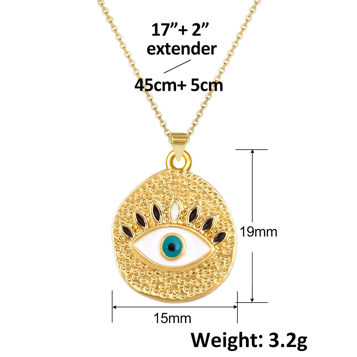 Turkish Blue Evil Eye Pendant Copper Zircon Charm Plated Eco Friendly DIY