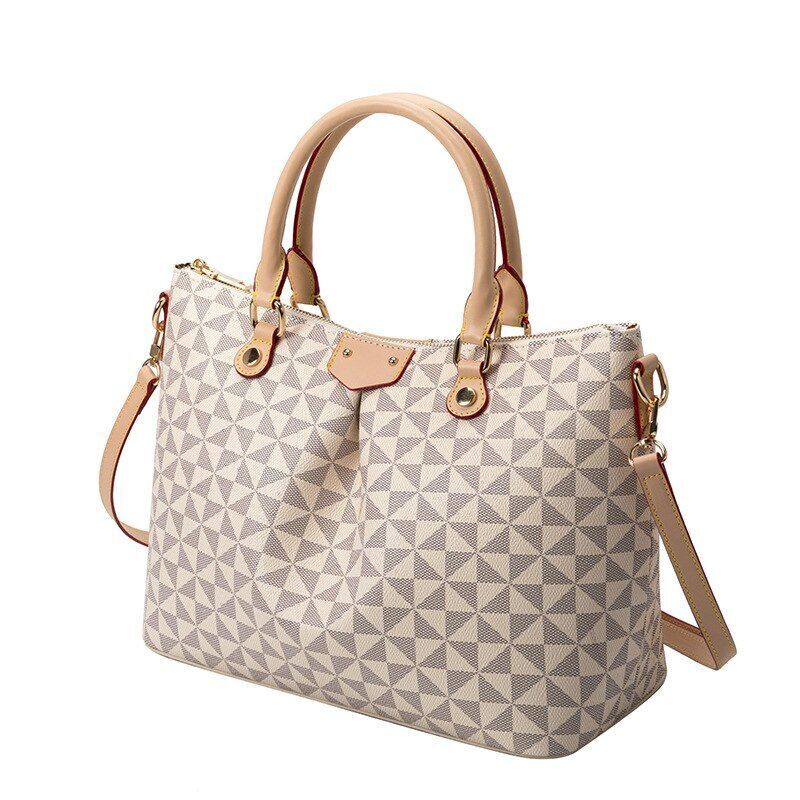Large Handbag Women's Shoulder Bag Underarm Tote Purse Vintage Plaid Pouch 1 PC