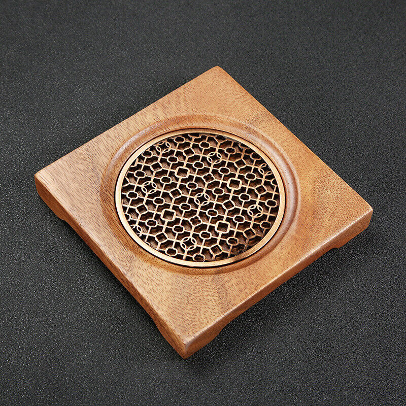 Durable Chinese Square Walnut Wood Tea Mat Coffee Cup Pad Tray Heat Resistant