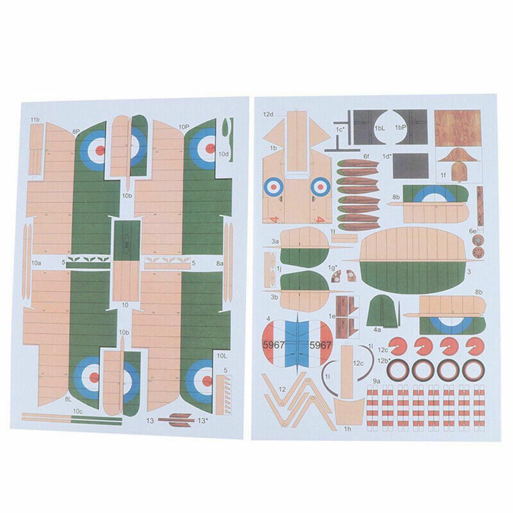 1:33 British Airco DH.2 Biplane Jet Paper Model Unassembled Military Collection