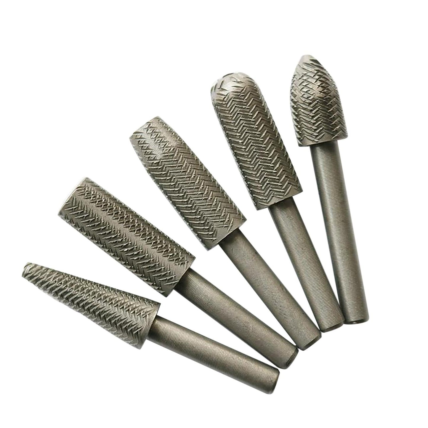 5pcs 6cm Metal Cutter Drill Bits Rotary Bits Rasp For Steel Grinding Carving B