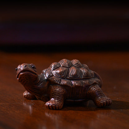 Handmade Artware Turtle China Mascot Yixing Zisha Purple Clay Tea Pet Creative