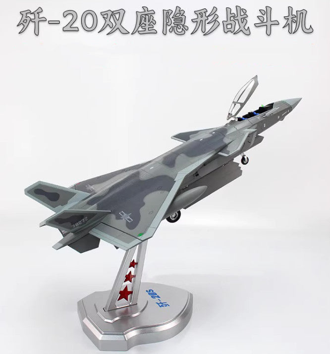 1:58 37CM China Air Force J-20S Stealth Fighter Plane Diecast Aircraft Model
