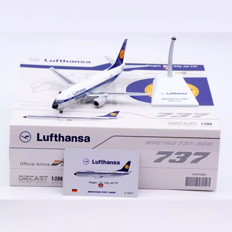 1:200 JC Wings Lufthansa Boeing 737-300 Passenger Airplane Diecast Model