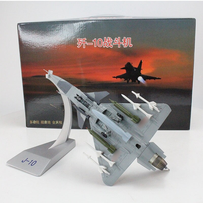 1:72 25CM China Air Force J-10 Fighter Plane Diecast Military Aircraft Model