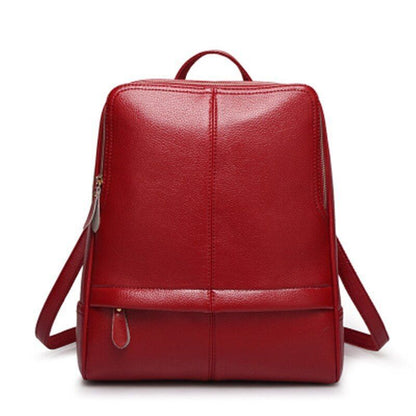 Fashion Backpack School Style Leisure Travel Softback Zipper Bags Red Purse 1 PC