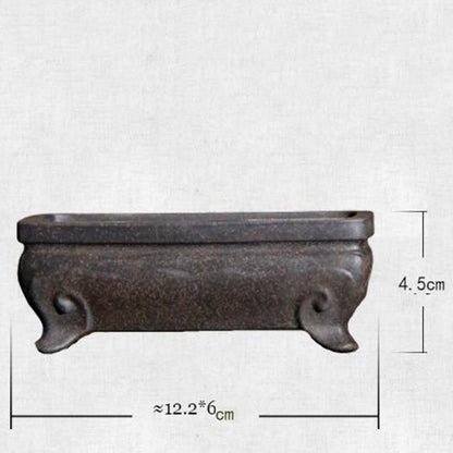 4.8" Classical Purple Sand Bonsai Pot Mini Desktop Plant Succulent Flowerpot New