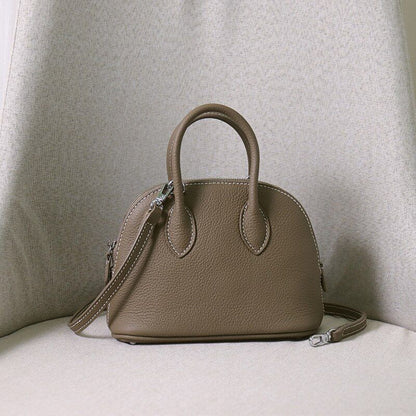 Shell Handbag Cowhide Bag Genuine Leather Crossbody Shoulder Bag S/M/L 18*7*13CM