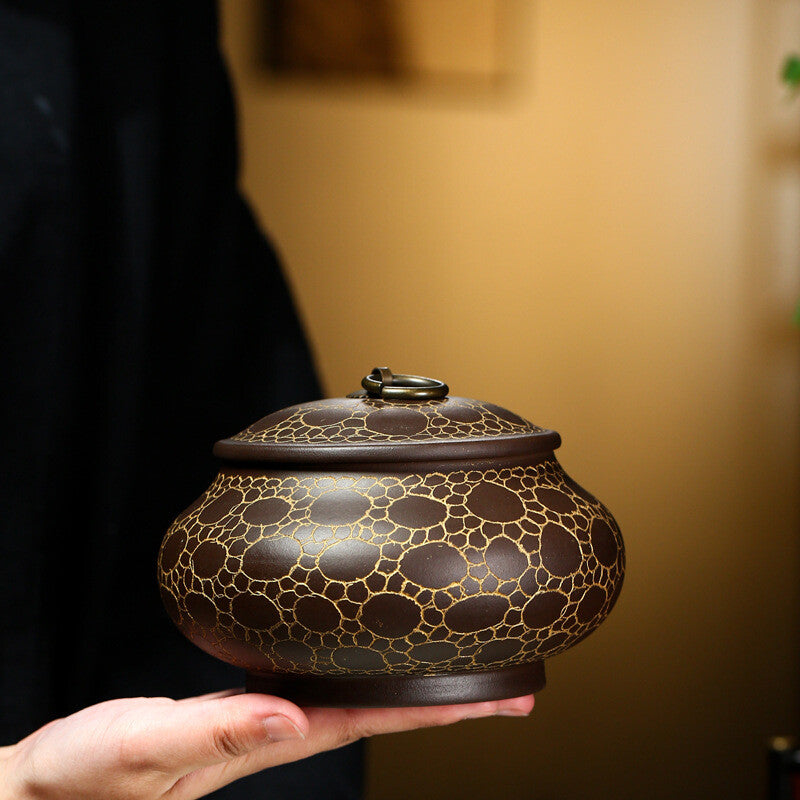 Sealed Tea Canister For Loose Tea Real Yixing Zisha Purple Clay Tea Caddies New