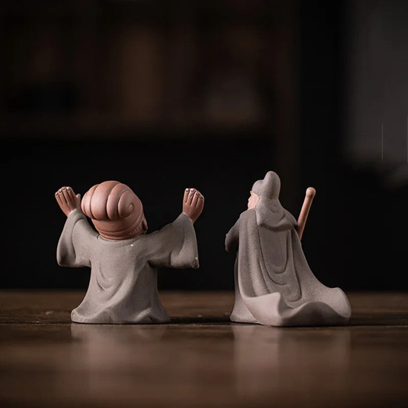 Chinese Purple Clay Tea Pet Handmade Sculpture Crafts Statue Accessories Teaware