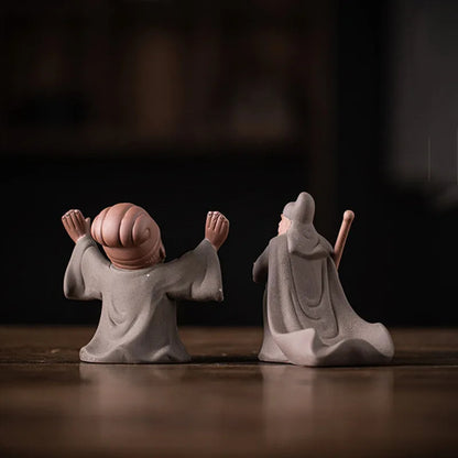 Chinese Purple Clay Tea Pet Handmade Sculpture Crafts Statue Accessories Teaware