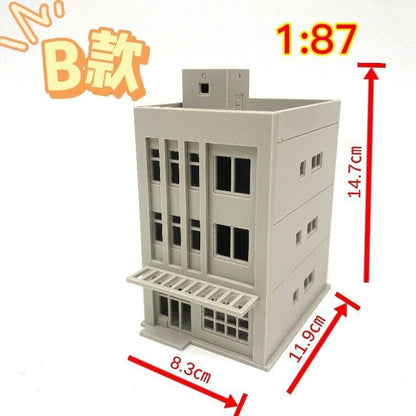 1/64 1/87 1/150 S HO Scale Buildings Train Railway Layout Model House