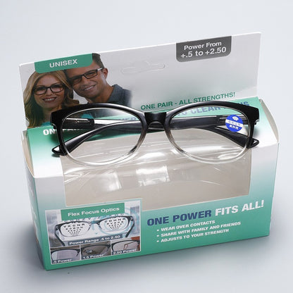 0.5-2.5 Unisex Auto Focus Presbyopi Reading Glasses One Power Readers Adjustable
