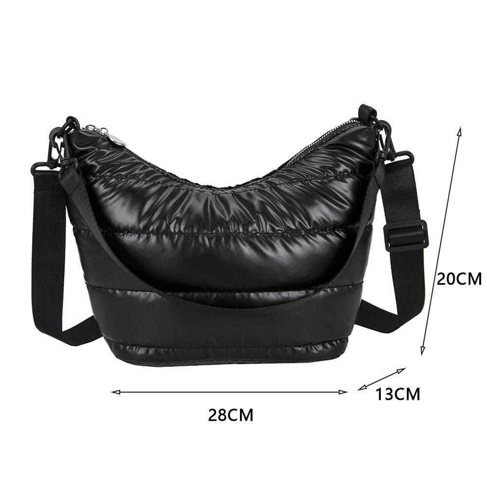 Winter Space Handbags Padded Quilted Crossbody Bags Hobos Shoulder Messenger Bag
