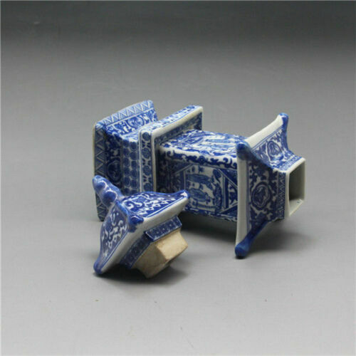 Old Collecting Antique Chinese Blue and White Porcelain Layered Tower Vases