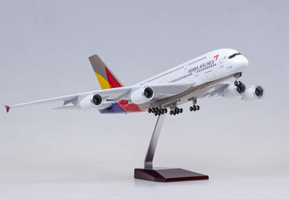 46CM 1:160 ASIANA AIRLINES AIRBUS A380 Plane Landing Gear Resin Aircraft Model