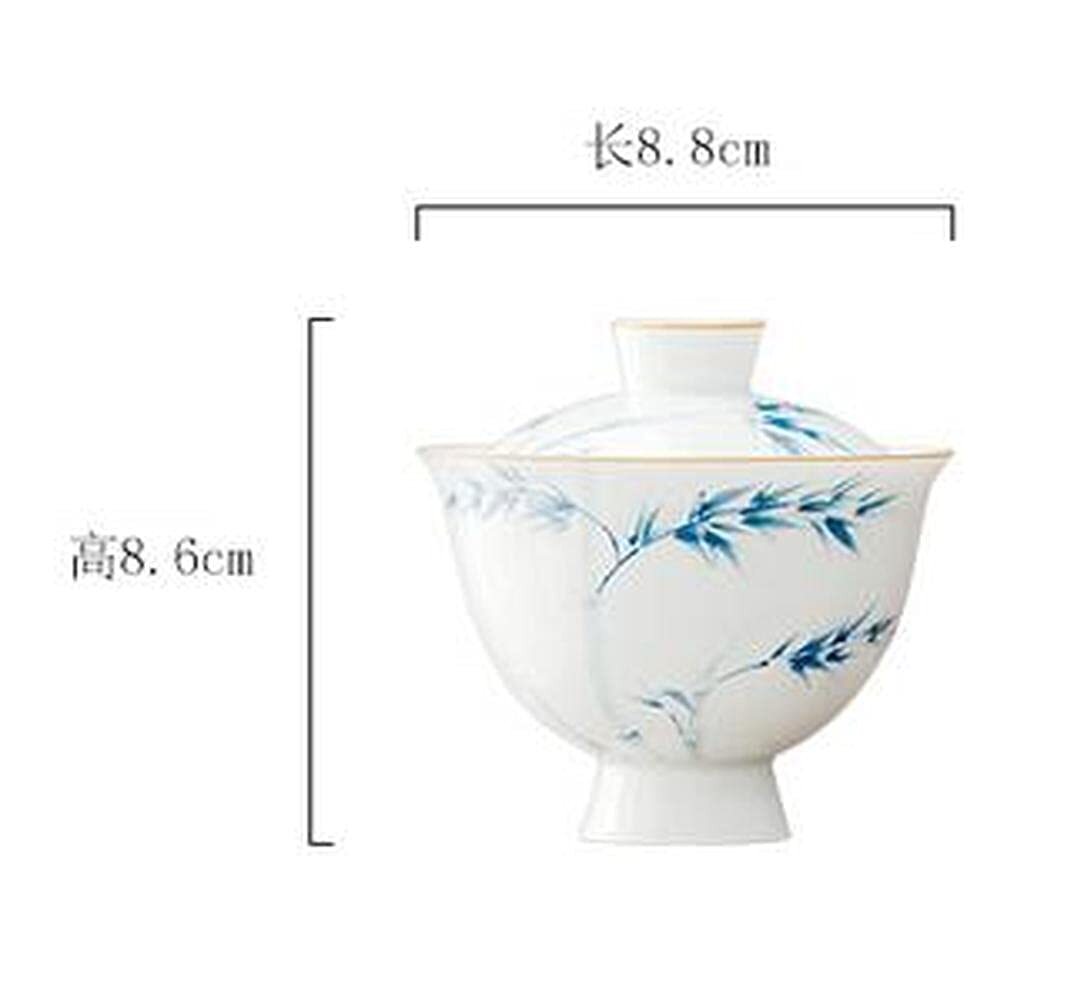 130ml Handmade Pattern Gaiwan Bowl Teacup Household Ceramic Kungfu Tea Set