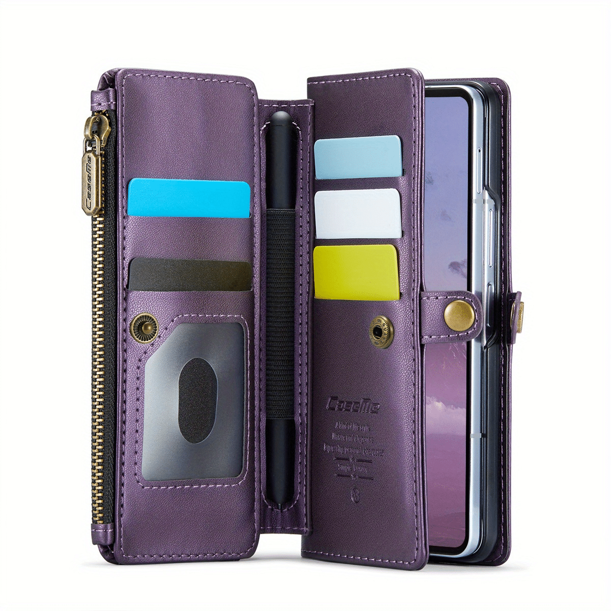 Crossbody for Samsung Galaxy Z Fold 6 Case Wallet Card Holder with Pen Slot