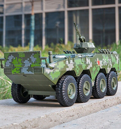 1:32 Militay Armored Car Truck Diecast Model Vehicle Sound Light Kid Toy Gift